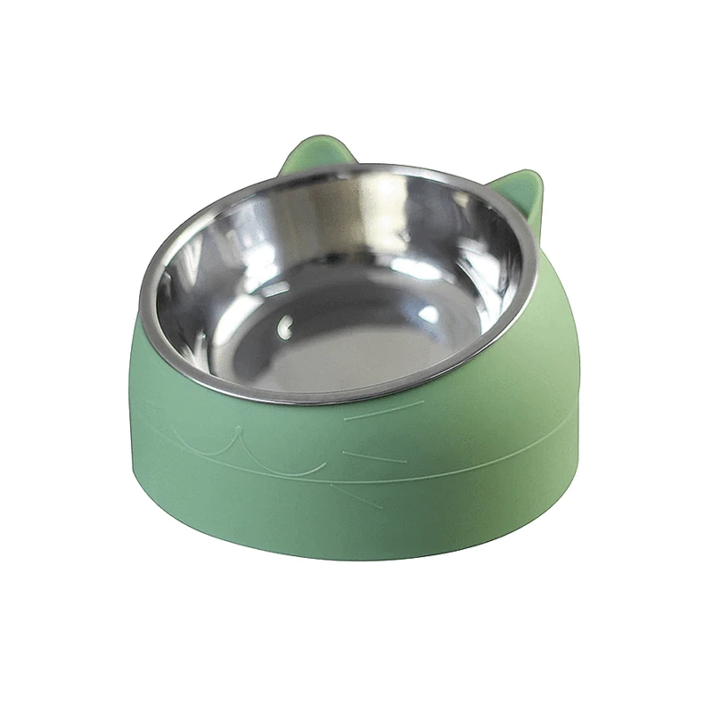 Raised Stainless Steel Cat & Dog Bowl - Paw Toebeans