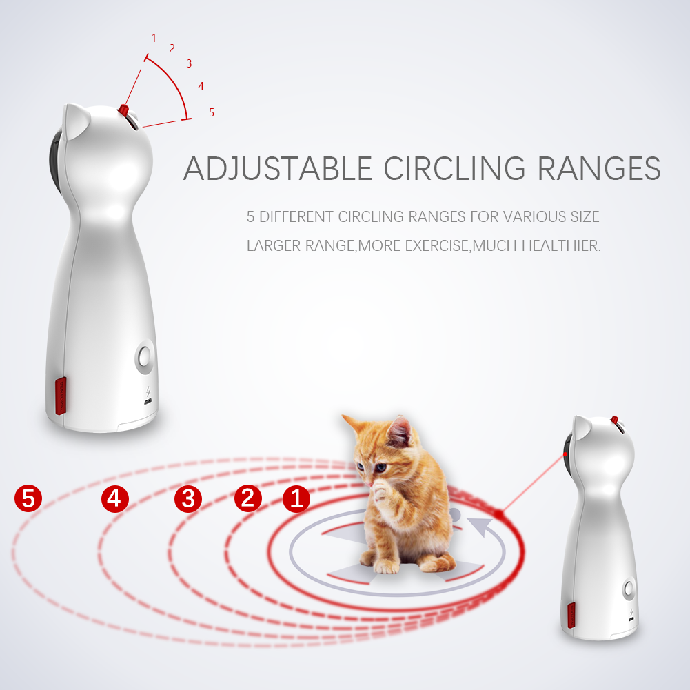 LED Laser Interactive Smart Cat Toy - Paw Toebeans