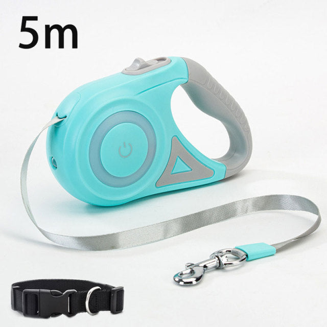 LED Retractable Dog Leash - Paw Toebeans