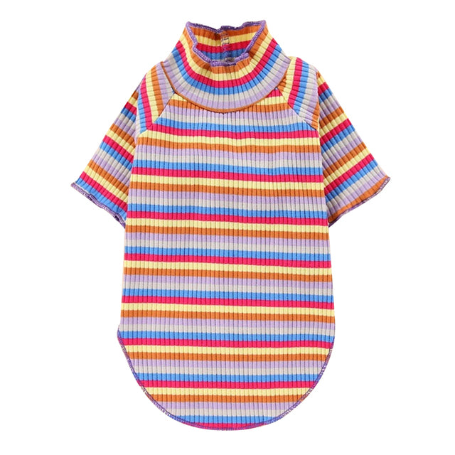 Color Stripes Puppy Vest Clothes - Paw Toebeans