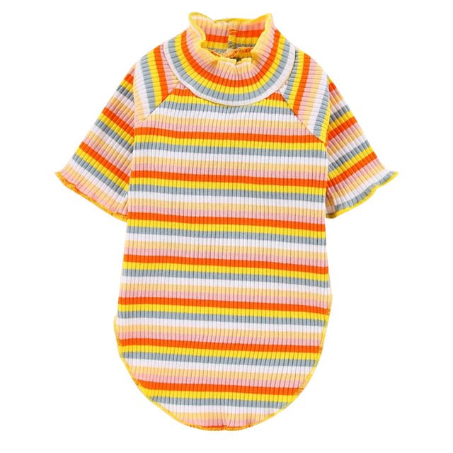 Color Stripes Puppy Vest Clothes - Paw Toebeans