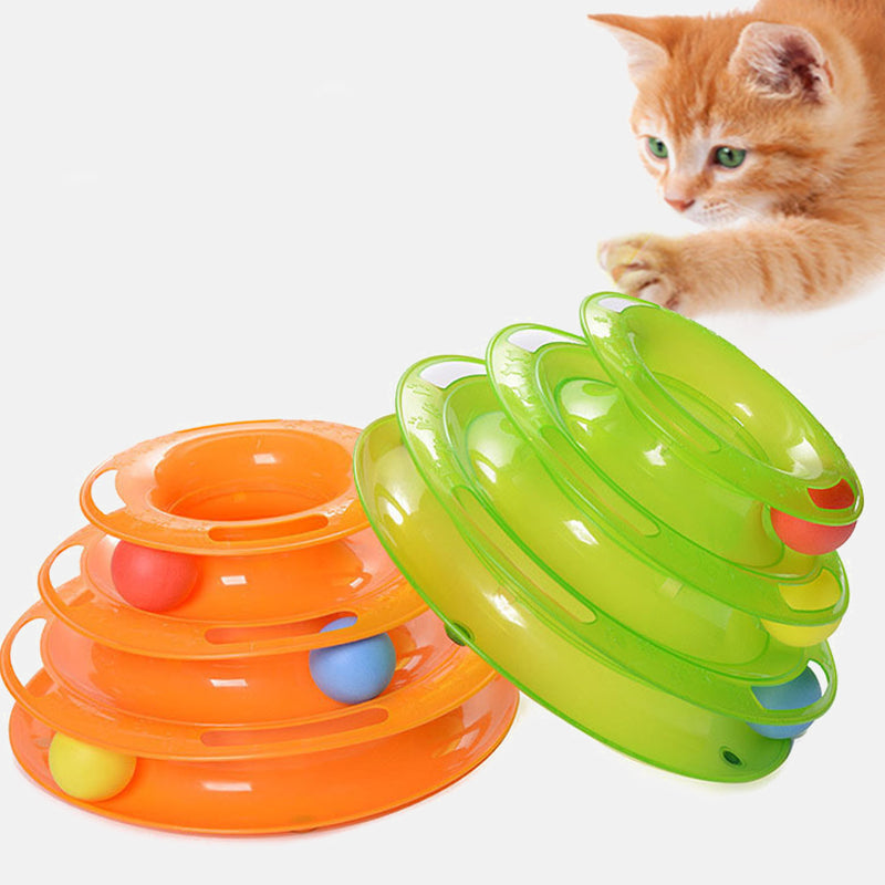 3 Layers Track Turntable Balls Toy - Paw Toebeans