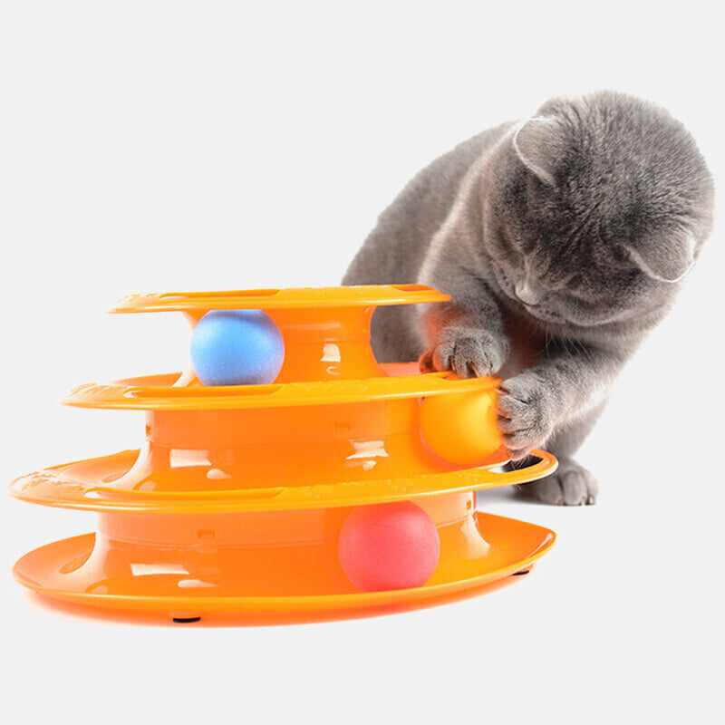 3 Layers Track Turntable Balls Toy - Paw Toebeans