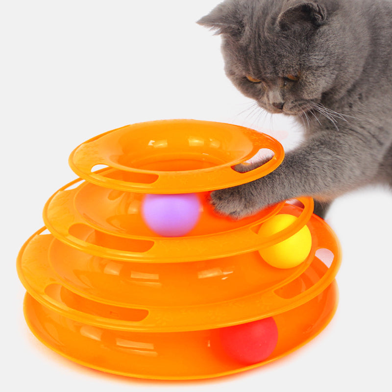 3 Layers Track Turntable Balls Toy - Paw Toebeans