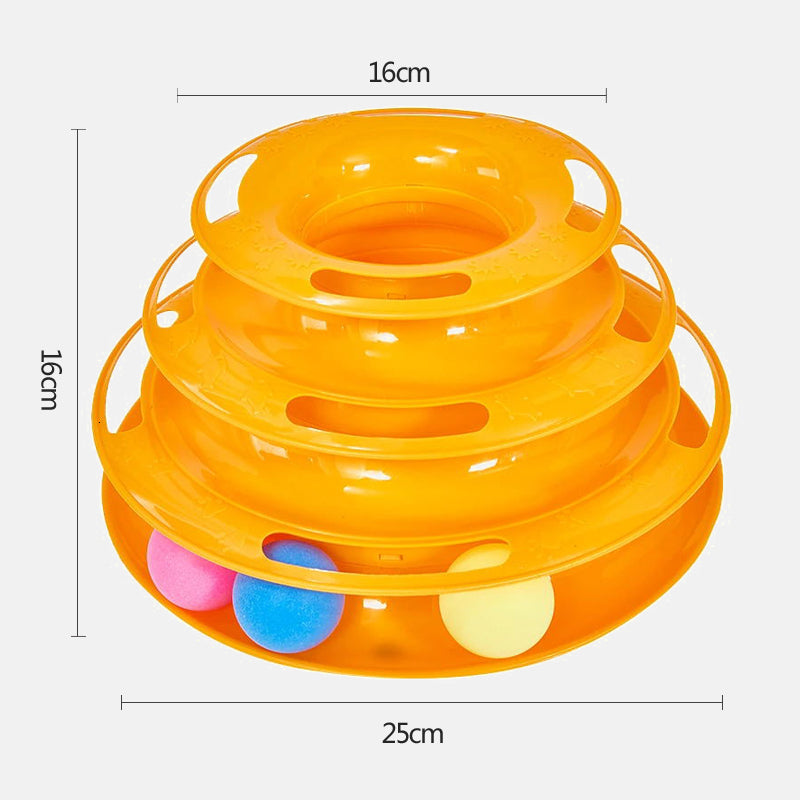 3 Layers Track Turntable Balls Toy - Paw Toebeans