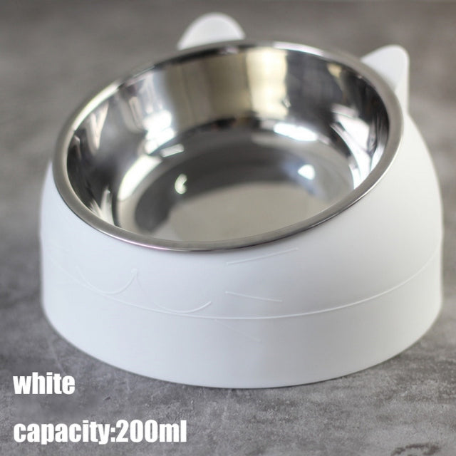 Raised Stainless Steel Cat & Dog Bowl - Paw Toebeans