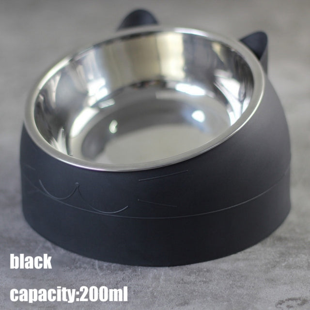Raised Stainless Steel Cat & Dog Bowl - Paw Toebeans