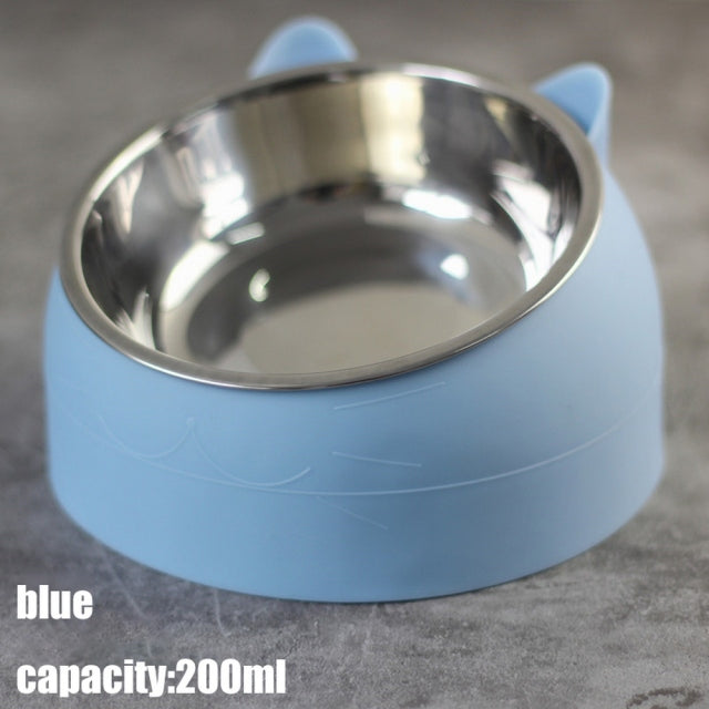 Raised Stainless Steel Cat & Dog Bowl - Paw Toebeans