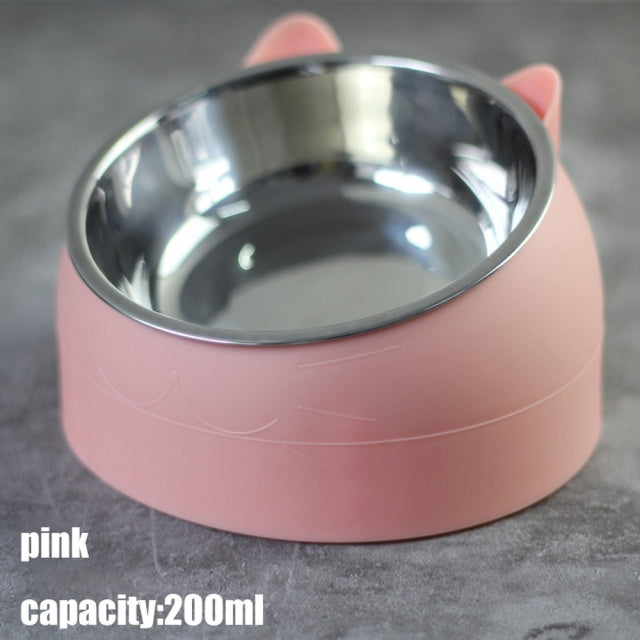 Raised Stainless Steel Cat & Dog Bowl - Paw Toebeans